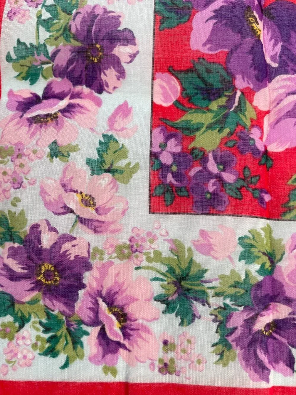Kenzo Paris NWT Floral Cotton Handkerchief Scarf